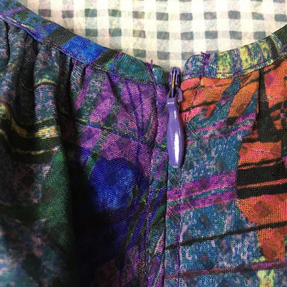 Lane Bryant Top 14 Blouse Floral Ruffle Scoop Neck Sleeveless Tan Career Casual - Picture 5 of 13